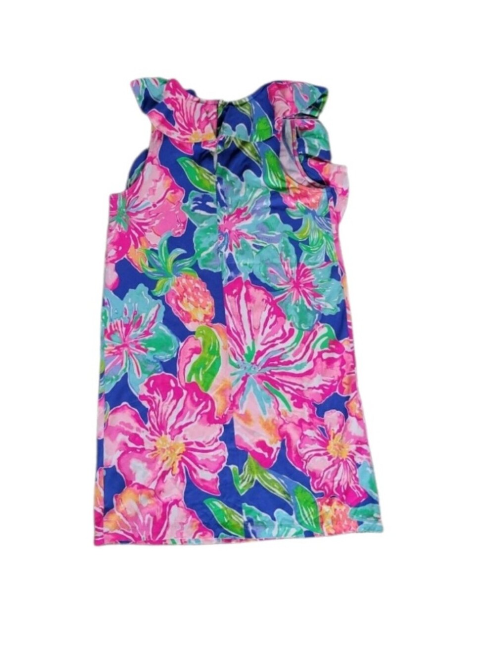 Lilly Pulitzer Utopia Esmeralda Tropical Flower Dress Pink Blue Women Medium - Picture 3 of 9